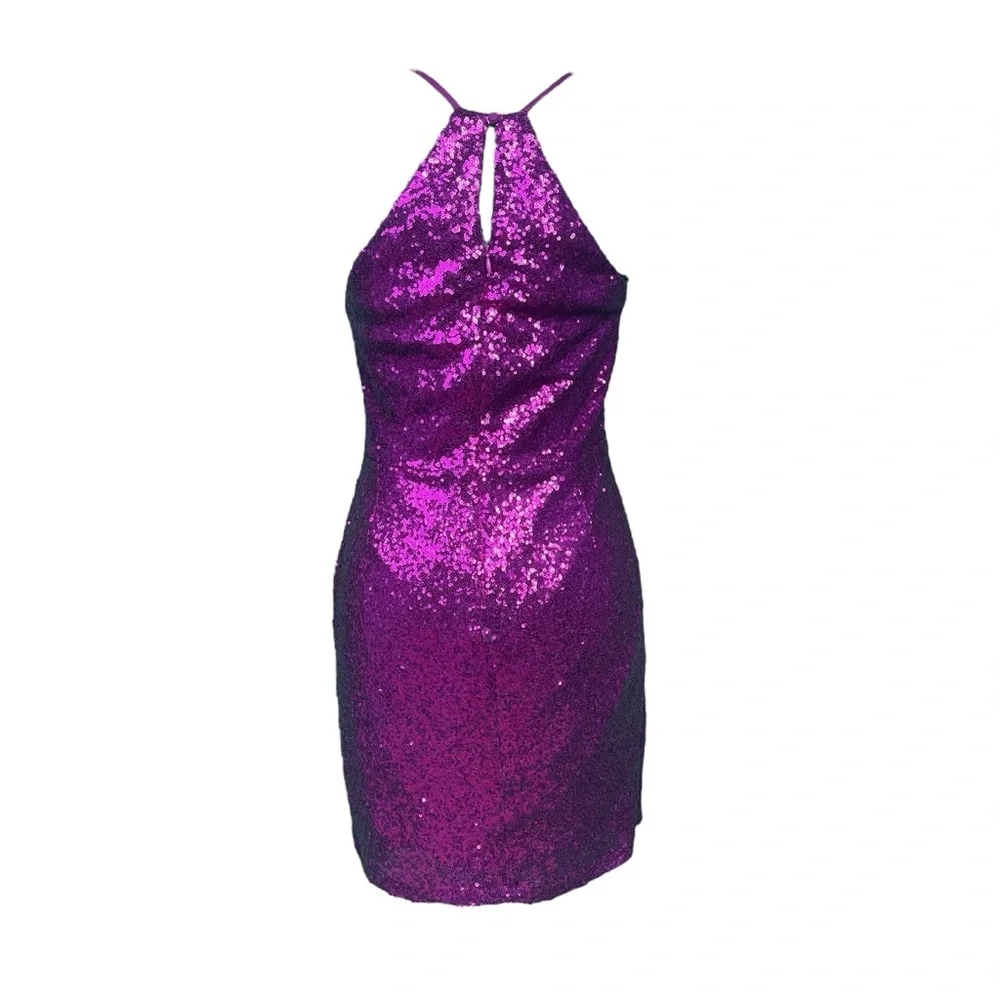 Lulu’s Sequin Bodycon Mini Dress Size Medium M Lulus - Picture 3 of 6